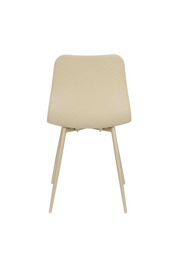 WHITE LABEL LIVING Leon spisestuestol - beige plast og stl