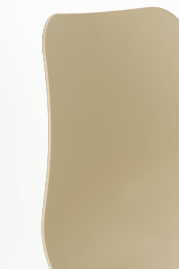 WHITE LABEL LIVING Leon spisestuestol - beige plast og stl