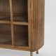 WHITE LABEL LIVING Yaz skjenk, hy, m. 2 drer og 1 hylle - brunt gummitre