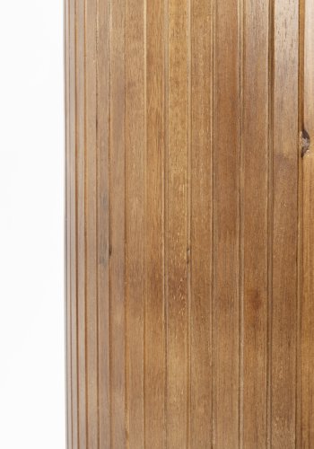 WHITE LABEL LIVING Yaz-skap, med 2 drer og 2 hyller - brunt gummitre