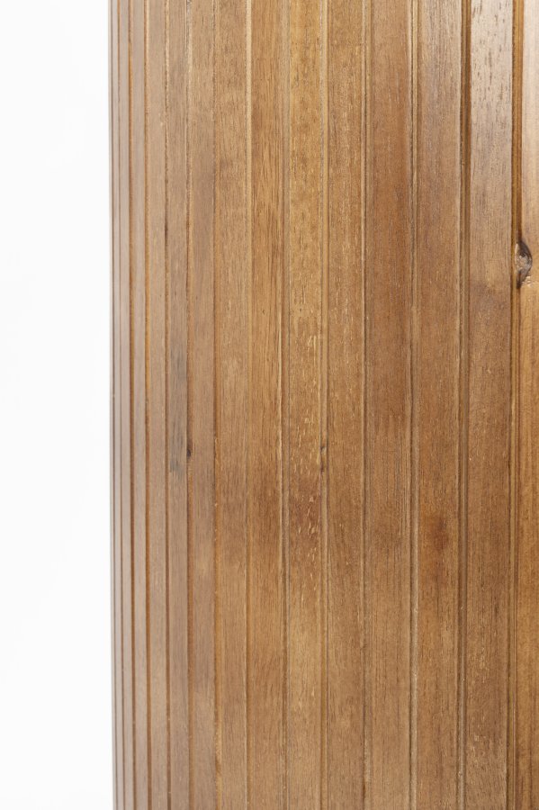 WHITE LABEL LIVING Yaz-skap, med 2 drer og 2 hyller - brunt gummitre