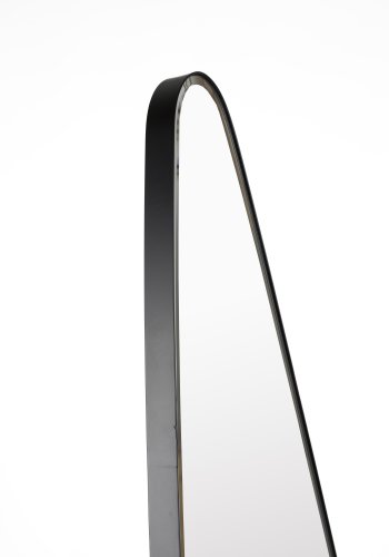 WHITE LABEL LIVING Dropz gulvspeil - speilglass og svart jern (135x40)