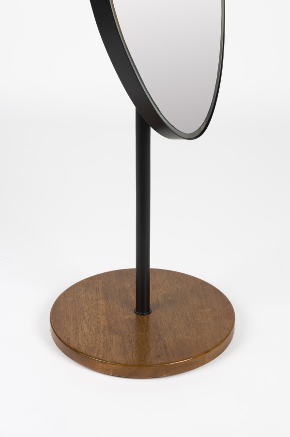 WHITE LABEL LIVING Dropz gulvspeil - speilglass og svart jern (135x40)