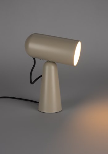 WHITE LABEL LIVING Vesper skrivebordslampe - beige jern