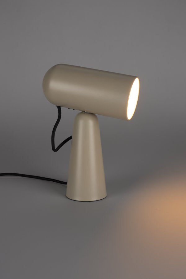 WHITE LABEL LIVING Vesper skrivebordslampe - beige jern