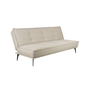 WHITE LABEL LIVING Cielke sovesofa - beige polyester og fyrretr
