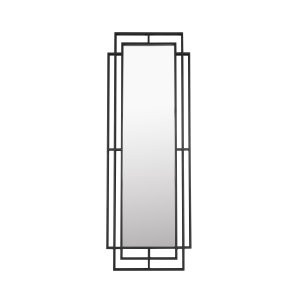 DUTCHBONE Ramsey gulvspejl, rektangulr - spejlglas og sort metal (170x60)