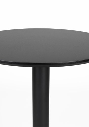 WHITE LABEL LIVING Sanjay bistrobord, rundt - svart MDF og jern (80)