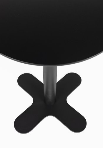 WHITE LABEL LIVING Sanjay bistrobord, rundt - svart MDF og jern (80)