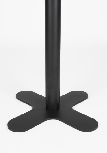 WHITE LABEL LIVING Sanjay bistrobord, rundt - svart MDF og jern (80)