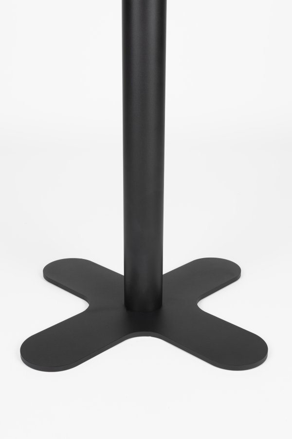 WHITE LABEL LIVING Sanjay bistrobord, rundt - svart MDF og jern (80)