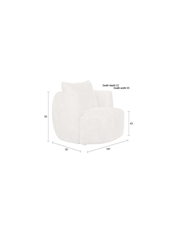 DUTCHBONE Lounge Chair Rocca Latte