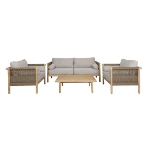 DUTCHBONE Set Utomhus Oasis (Soffa + Soffbord + 2 Loungef�t&ouml;ljer)