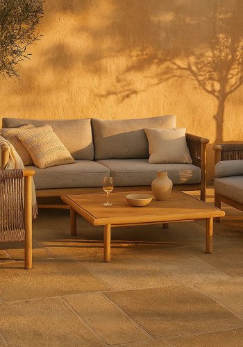 DUTCHBONE Set Utomhus Oasis (Soffa + Soffbord + 2 Loungef�t&ouml;ljer)