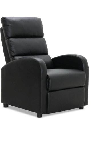 HAGA Berlin hvilestol - svart skinn PU