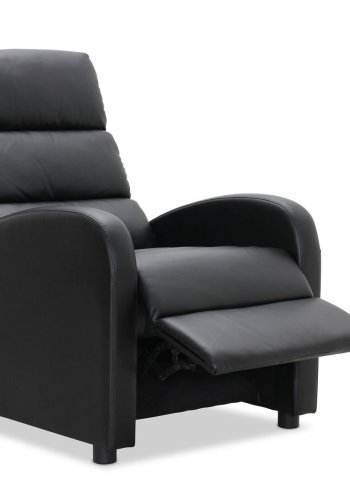 HAGA Berlin hvilestol - svart skinn PU