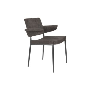 DUTCHBONE Portland spisebordsstol, m. armln - gr polyester og antik finish metal