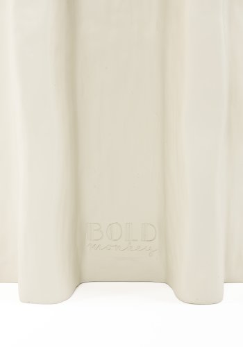 BOLD MONKEY Born To Be Alive sidebord, oval - beige polyresin (60x45)