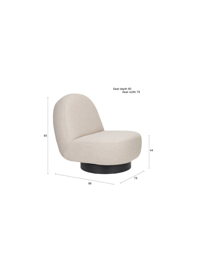 ZUIVER Lounge Chair Eden Cappuccino