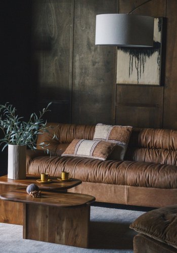 DUTCHBONE Sofa Douglas Wax Leather Cognac