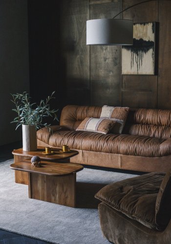DUTCHBONE Sofa Douglas Wax Leather Cognac
