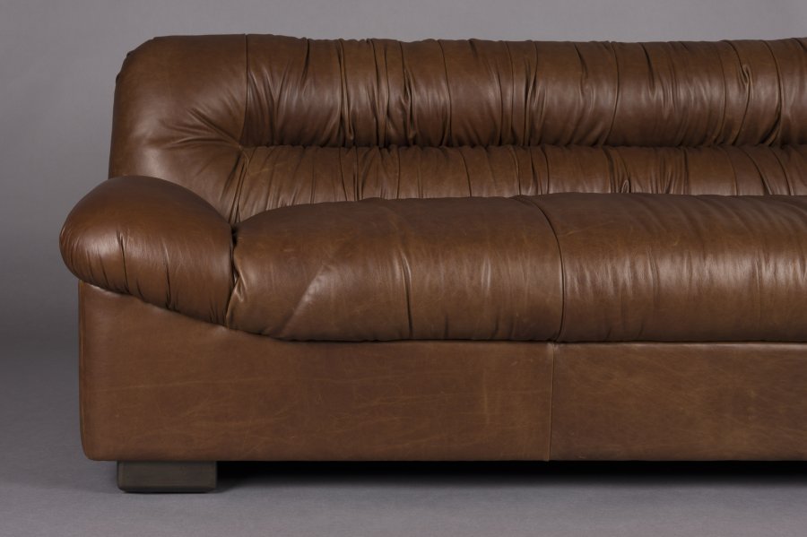 DUTCHBONE Sofa Douglas voks skinnsjokolade