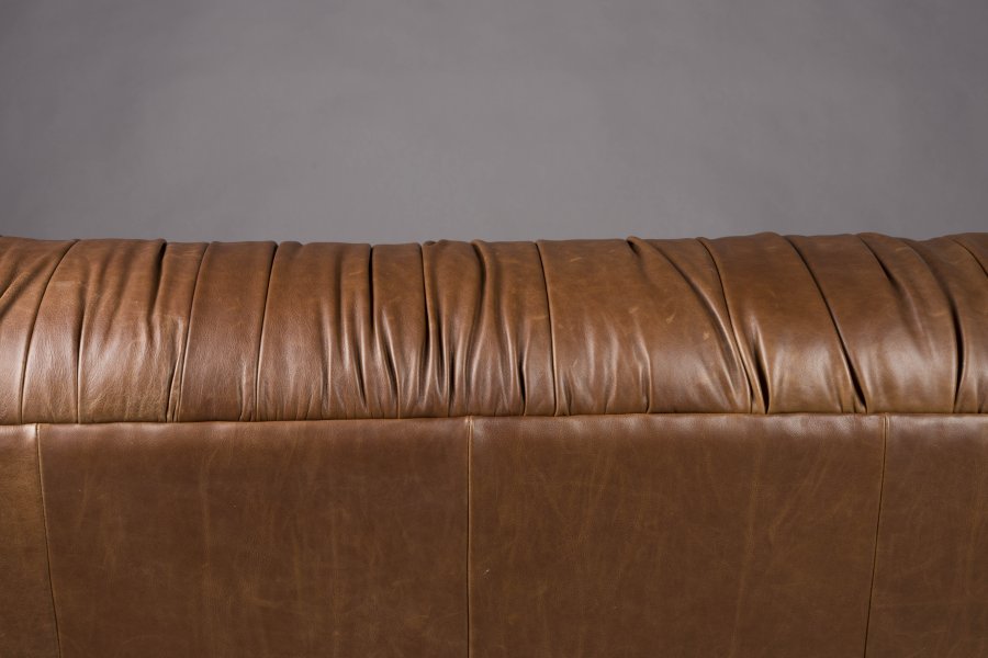 DUTCHBONE Sofa Douglas voks skinnsjokolade