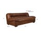 DUTCHBONE Sofa Douglas voks skinnsjokolade