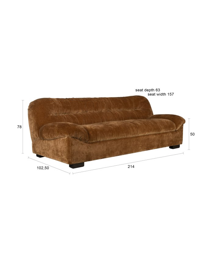 DUTCHBONE sofa Douglas Cognac