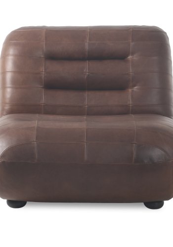 DUTCHBONE Loungestol Wyatt voksskinn sjokoladefarget