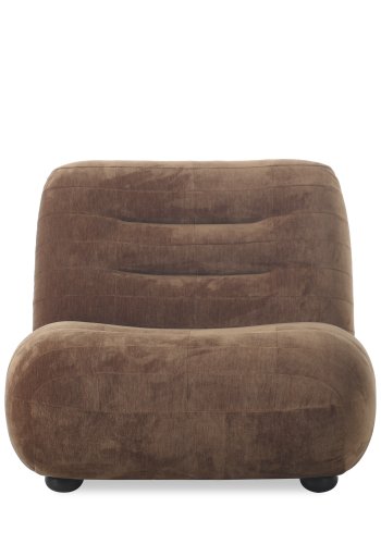 DUTCHBONE lenestol Wyatt velours konjakk