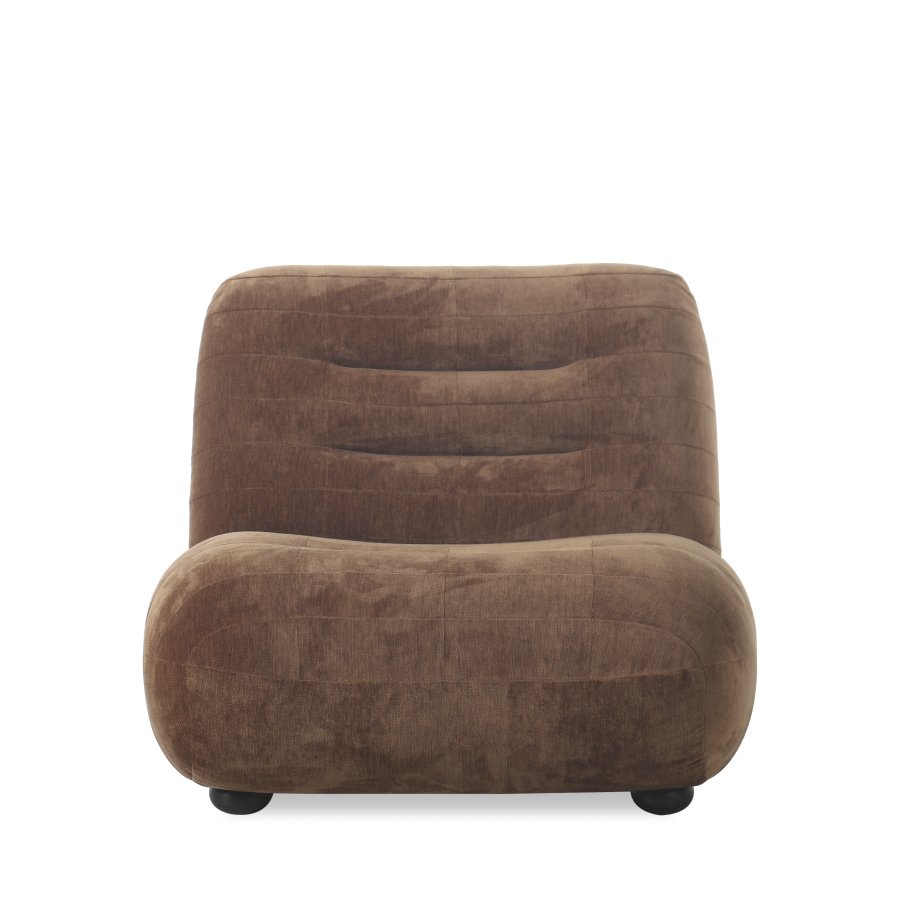 DUTCHBONE lenestol Wyatt velours konjakk