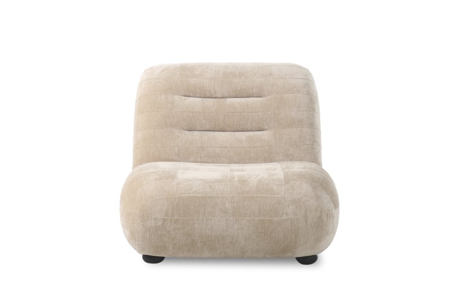DUTCHBONE Lounge Chair Wyatt Velours Beige
