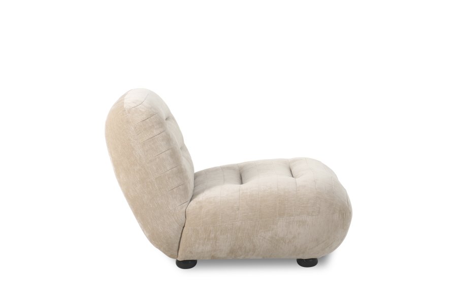 DUTCHBONE Lounge Chair Wyatt Velours Beige