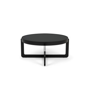 ZUIVER soffbord i mitten, runt, svart