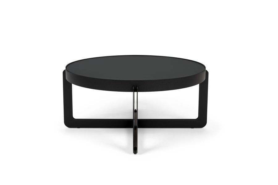 ZUIVER soffbord i mitten, runt, svart