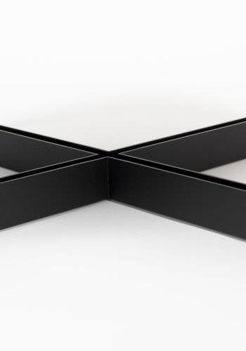 ZUIVER soffbord i mitten, runt, svart