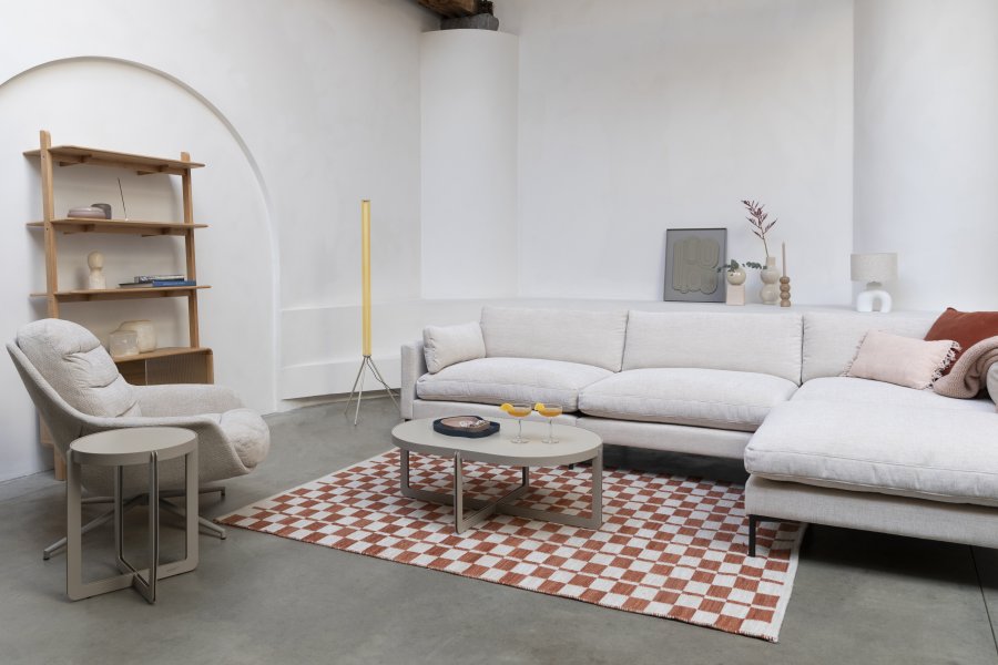 ZUIVER Sofabord Senter Rund Beige