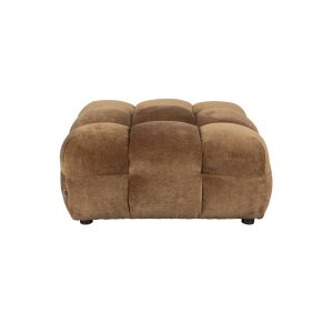 DUTCHBONE Hocker Hackman Velours Cognac
