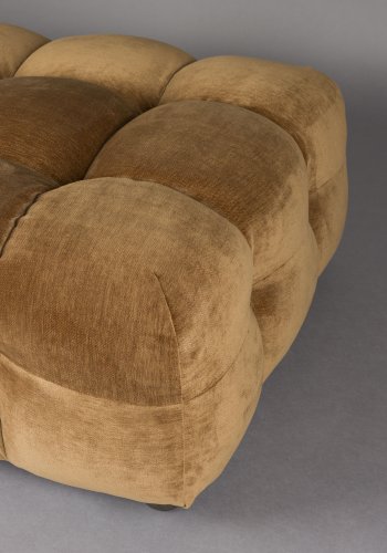 DUTCHBONE Hocker Hackman Velours Cognac