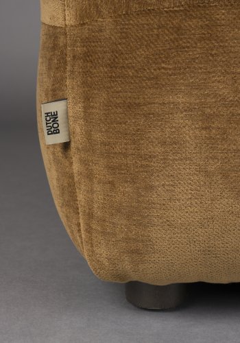 DUTCHBONE Hocker Hackman Velours Cognac
