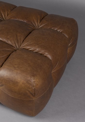 DUTCHBONE Hocker Hackman L&auml;derchoklad