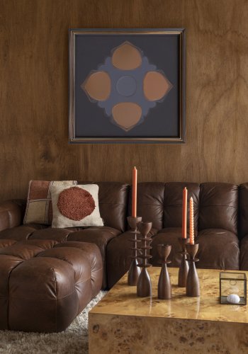 DUTCHBONE Hocker Hackman L&auml;derchoklad