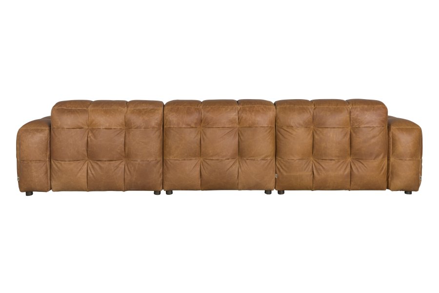 DUTCHBONE Soffa Hackman 4,5-sits L&auml;der Cognac