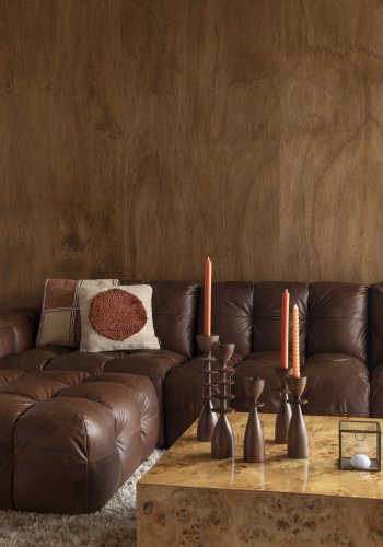 DUTCHBONE Soffa Hackman 4,5-sits L&auml;der Cognac