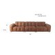 DUTCHBONE Soffa Hackman 4,5-sits L&auml;der Cognac