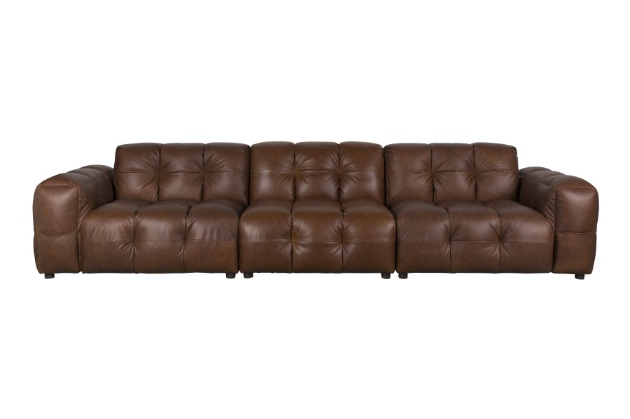 DUTCHBONE Soffa Hackman 4,5-sits l&auml;der choklad