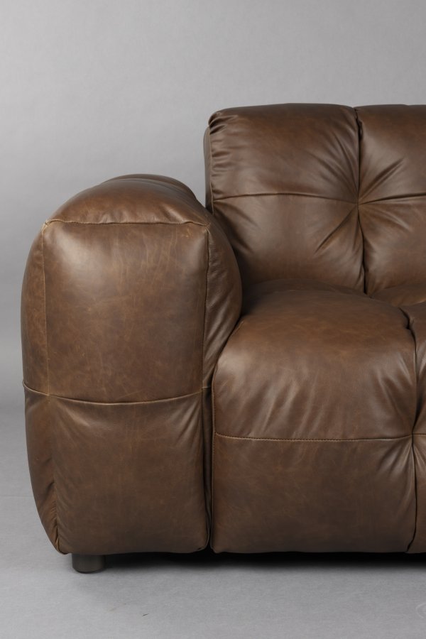 DUTCHBONE Soffa Hackman 4,5-sits l&auml;der choklad