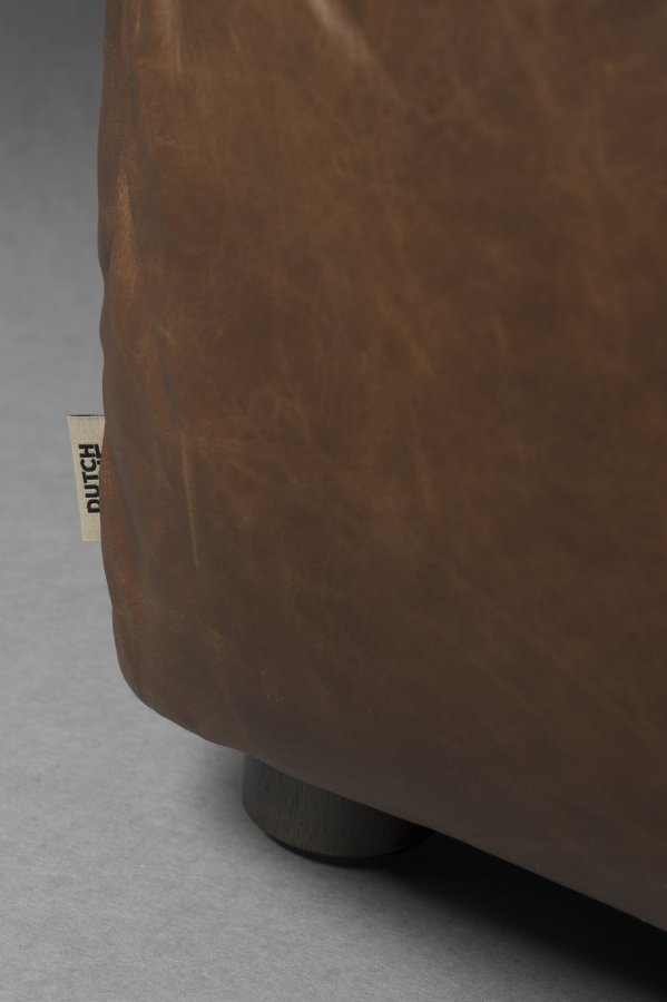 DUTCHBONE Soffa Hackman 4,5-sits l&auml;der choklad