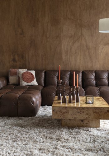 DUTCHBONE Soffa Hackman 4,5-sits l�der choklad